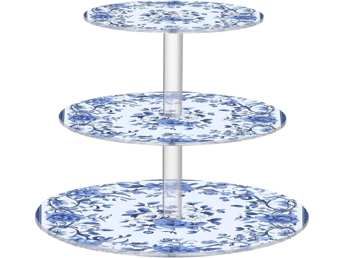 Retro De Acrílico 3 Soporte Niveles Leaños - Azul
