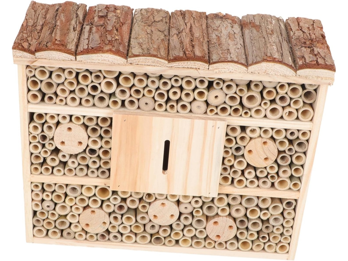 Casa Decorativa De Madera Para Insectos, Refugio Creativo Para Abejas, Caja Nido Ecológica