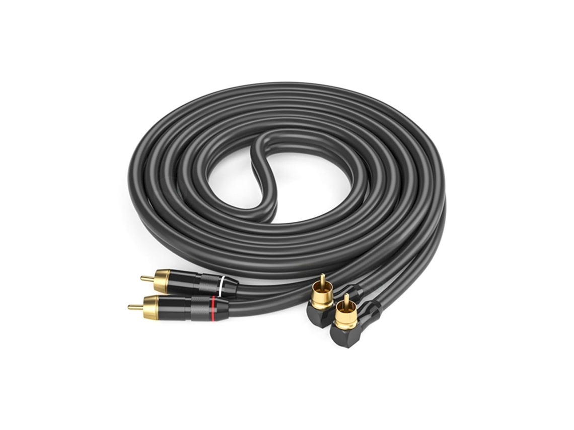 Cable Estéreo Macho Con Conectores Chapados En Oro Para Amplificadores Y Televisores Hd.