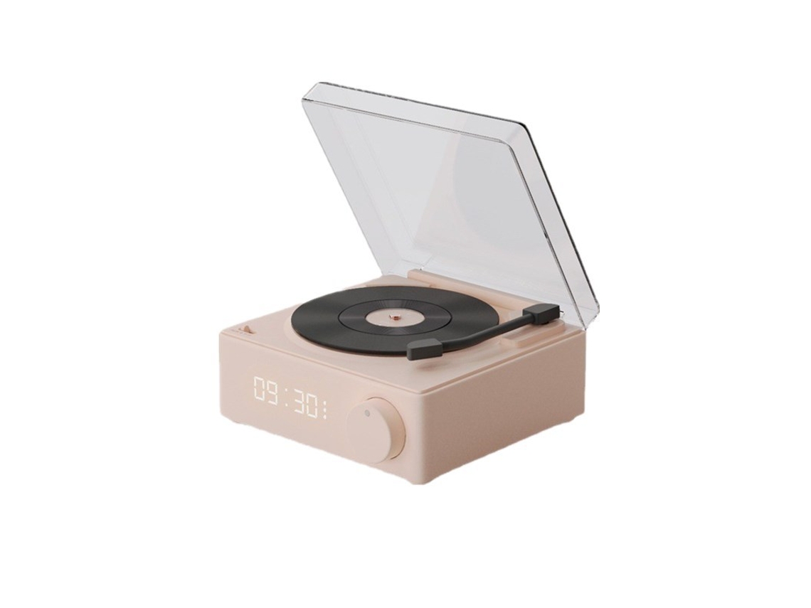 Tocadiscos Bluetooth 5.0 Con Funciones De Altavoz Y Despertador
