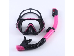 Gafas de natación, máscara de buceo de marco grande para hombres y mujeres, equipo de natación con tubo de snorkel.