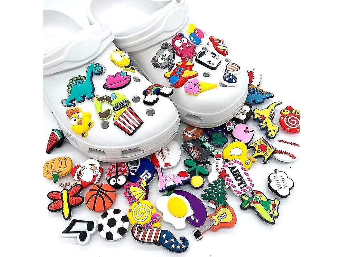 2026-30 50 100 Piezas De Charmes Aleatorios Para Zapatos Clog Decoraciones Pulseras Favors De Fiesta