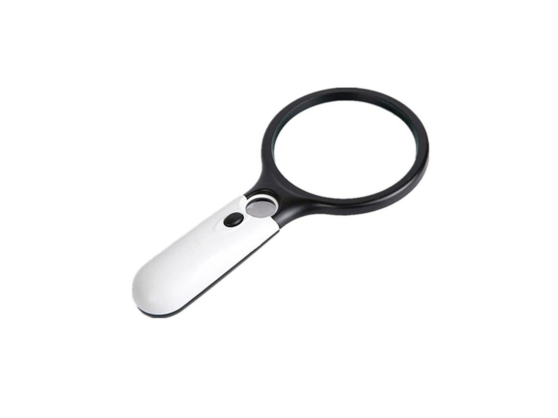 Lupa Led Con 3 Luces, Lente De Cristal De Alta Magnificación, Portátil Para Evaluación.