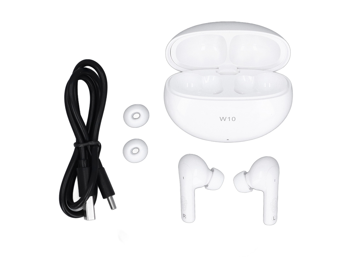 Auriculares Inalámbricos Blancos Con 40 Horas De Reproducción, Sonido Estéreo De Alta Fidelidad, Graves Profundos, Bluetooth 5.3 Y Cancelación De Ruido Ipx7.