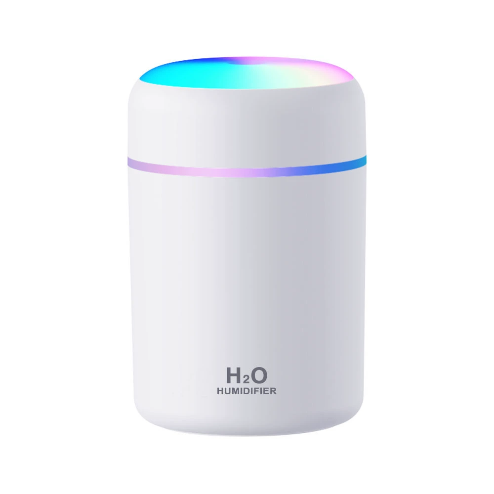 Humidificador ultrasónico USB de modo dual con luz nocturna y apagado automático para bebés (blanco)