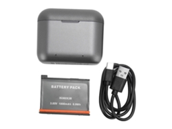 Cargador De Batería De 2 Canales Para Cámara De Acción Con Batería De 1800 Mah Para Insta 360 X3