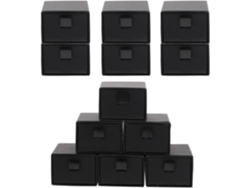 Cajas Joyas Organizador Prueba Polvo Juego 12 Cartón Negro Cajones Guardar Anillos Pendientes Casa