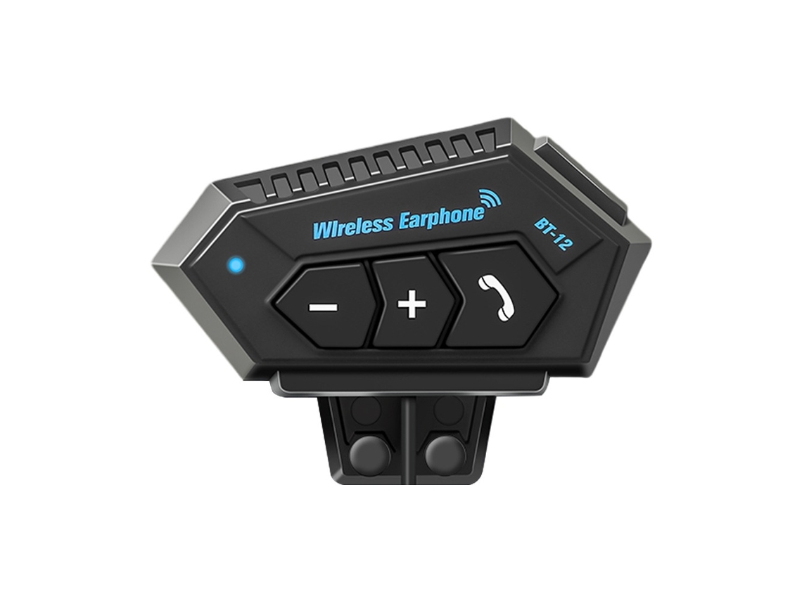 Auriculares Bluetooth para casco de motocicleta, función de reducción de ruido y sistema de comunicación manos libres (negro)