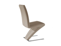 Conjunto de 2 Cadeiras de Jantar Ecopele Silva MOMMA HOME (Creme - Polipele -46x69x99 cm)
