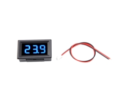 Voltímetro Digital De 0,56 Pulgadas Con Pantalla Led, Dos Cables, Cc 2,5-30 V Para Coche, Motocicleta Y Batería - Azul