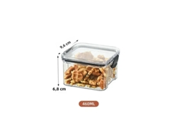 (460 Ml) Caja De Almacenamiento Ecológica A Prueba De Humedad Para Bocadillos De Cereales Integrales Y Frutas Secas