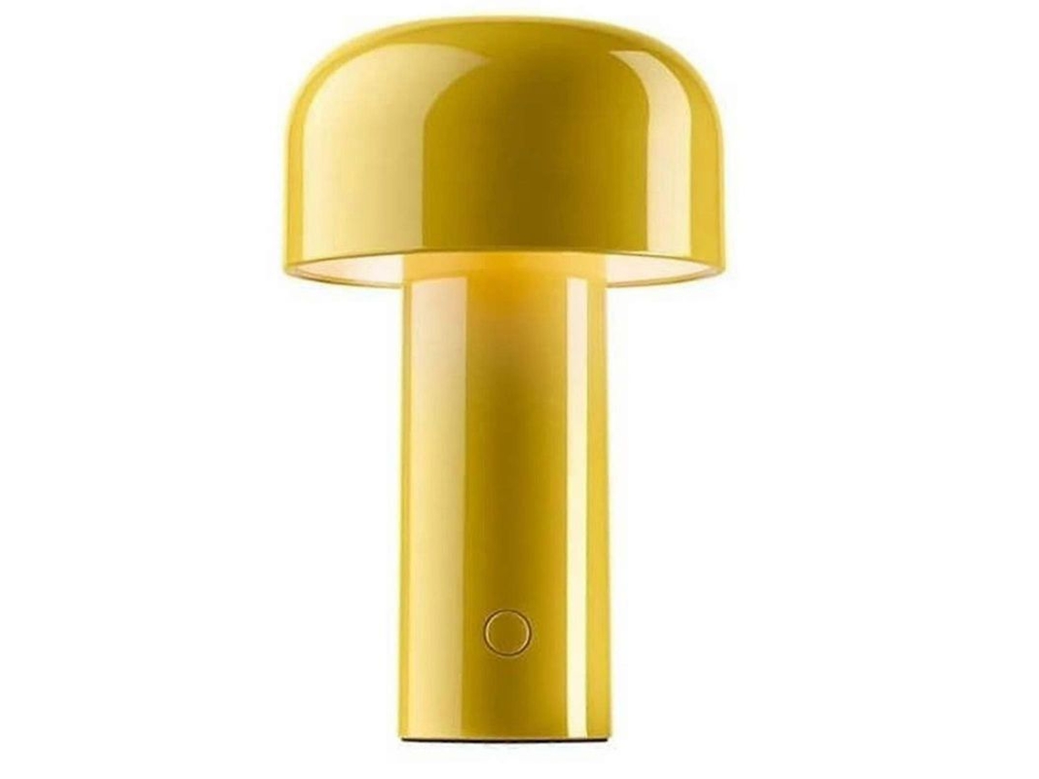Lámpara De Mesa Led Recargable Con Forma De Hongo, 3w, 3 Niveles De Brillo, Luz Nocturna Amarilla.