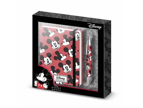 Disney Mickey Mouse Blinks-Caja Regalo con Diario y Bolígrafo, Rojo