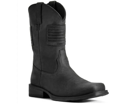 Zapatos SLOWMOOSE Zapatos de invierno de tacón bajo con hebilla de punta redonda y antideslizante de cuero (Talla: 38)