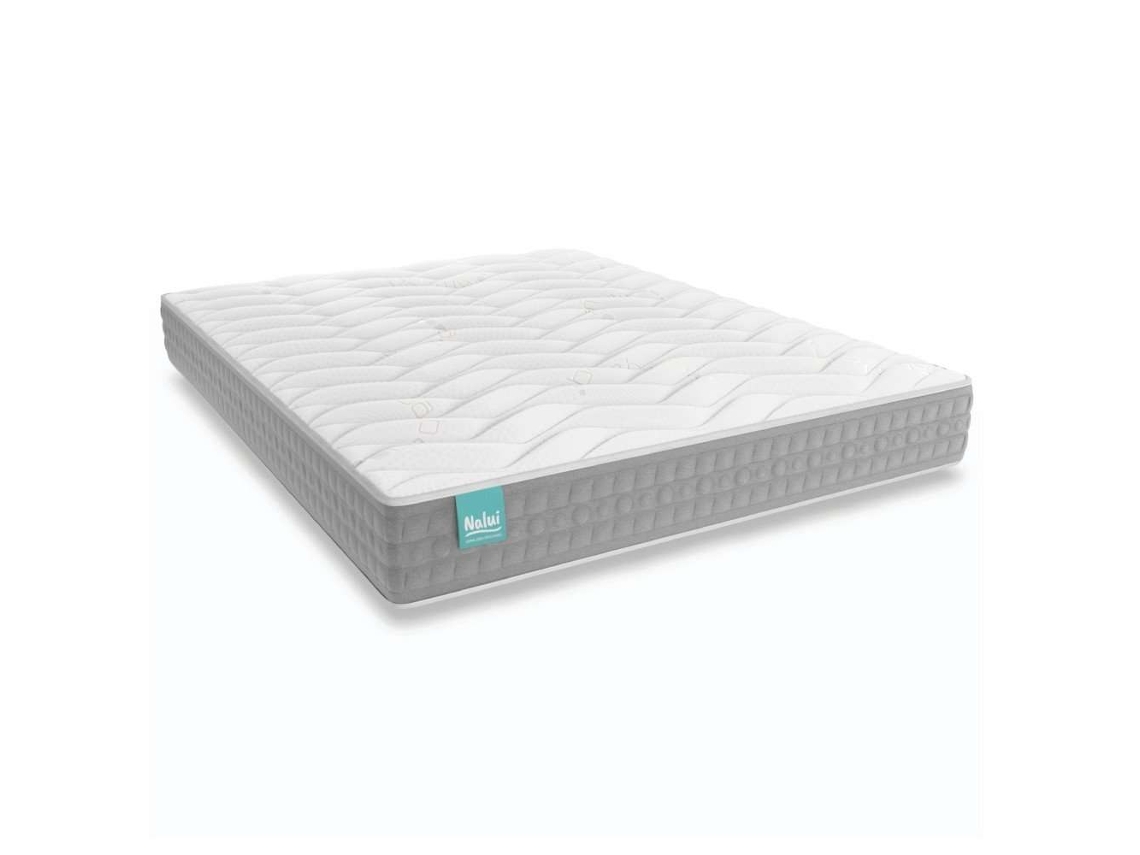 Colchón Viscoelástico 67x190 Cm NALUI Talaia ±21cm Firmeza Media Con Tejido Strech Bambú. Reversible | Fabricado En España Blanco