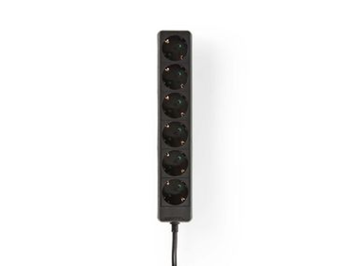 Nedis Extensión 6 Salidas 3.0m 3680W Negro
