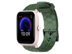 Pulsera de silicona de color liso con estampado de fútbol para Amazfit Pop Pro de 20 mm