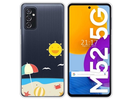 Carcasa Samsung Galaxy M52 5G TUMUNDOSMARTPHONE Dibujos Transparente Multicolor