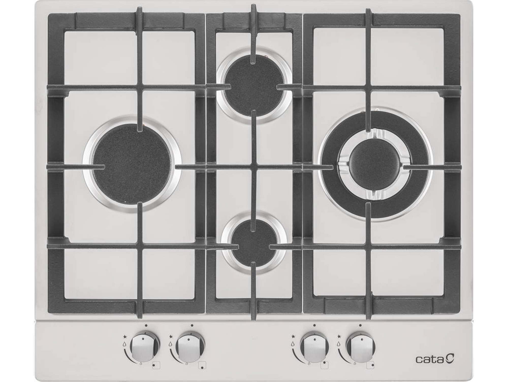 Placa de Gas CATA LGD 631 inox (Gas Natural - 58 cm - Inox)