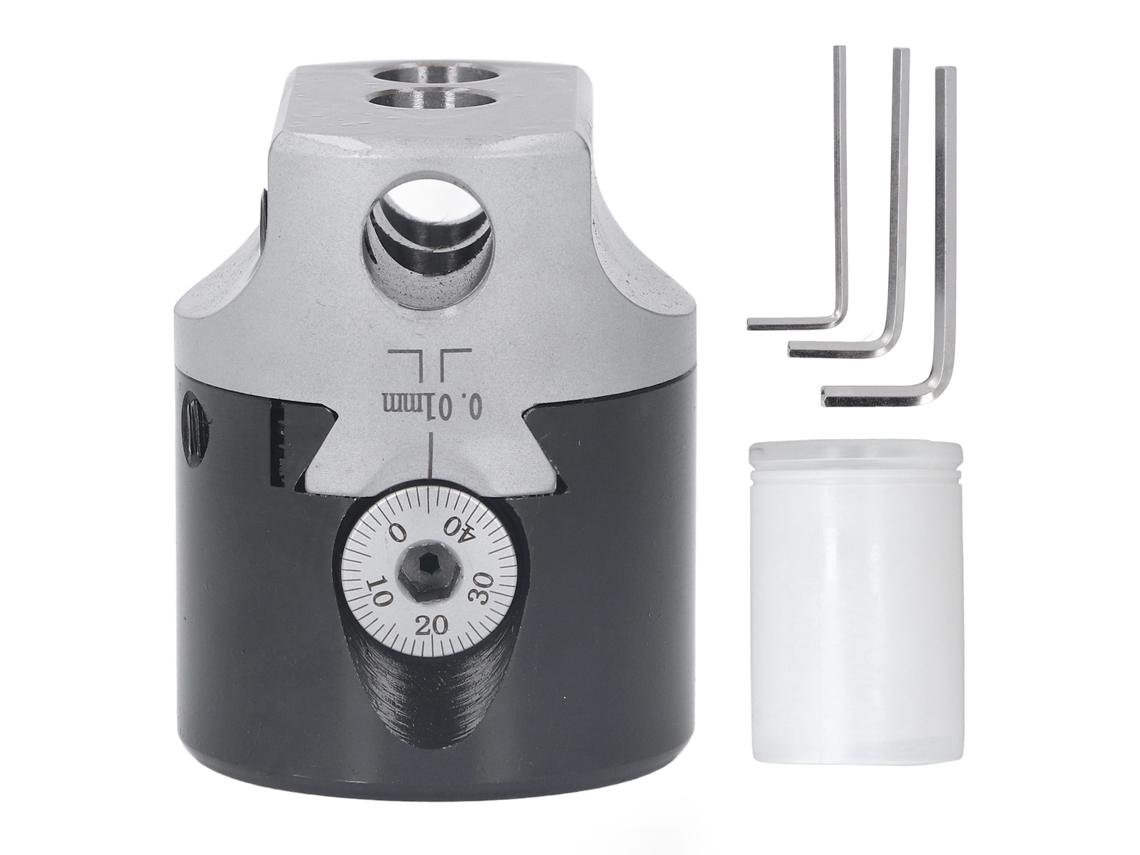 Juego De Herramientas De Mecanizado De 12 Agujeros Con Cabezal De Mandrinar Ajustable De 12 Mm Y 0,01 Mm De Diámetro, Fabricado En Acero 40cr F1.
