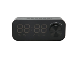 Radio reloj Bluetooth con altavoz para dormitorio, pantalla LED digital, subwoofer y mini espejo. Stelasplen