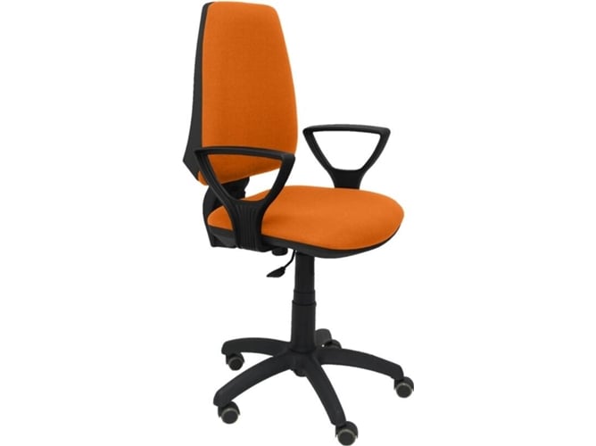 Silla de Escritorio Operativa PYC Elche CP Naranja BF RP con ruedas antiarañazos (Brazos Fijos - Tejido)