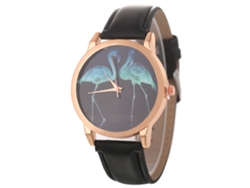 Reloj De Pulsera Casual Unisex Zhoulianfa, Piel Sintética, Estampado Animal, Movimiento De Cuarzo, Negro.