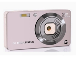 Cámara digital, cámaras 4k para fotografía, cámara digital compacta con enfoque automático, 56 MP y zoom 20x Bestvite (rosa)