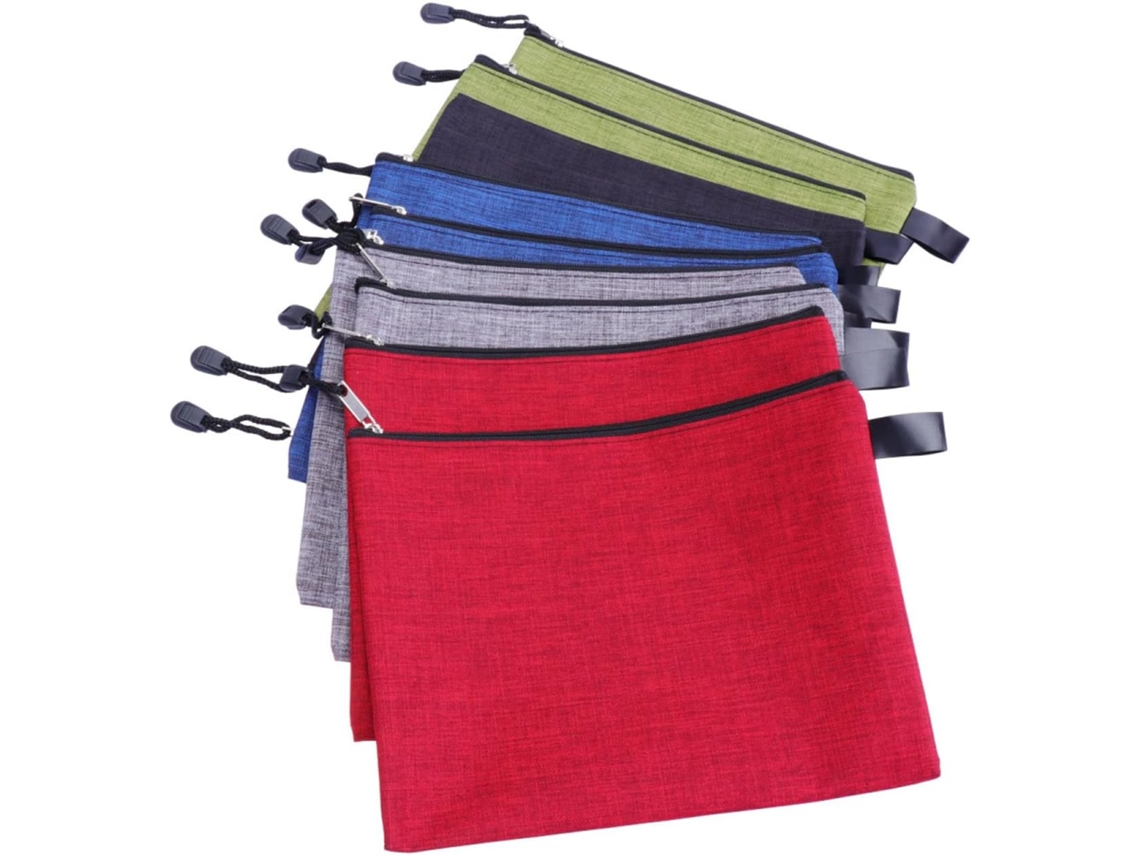 Conjunto De 10 Estojos A5 Com Zíper, Em Tecido Oxford, Impermeáveis E Resistentes, Para Guardar Arquivos De