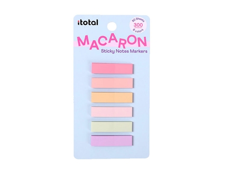 Notas Adhesivas I-TOTAL Macaron 76mm Blíster C/6 Xl1840O