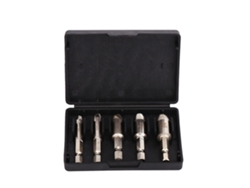 Kit De Herramientas Para Extraer Tornillos Rotos Con Brocas Y Soporte Para Brocas De 1/4" Con Estuche.