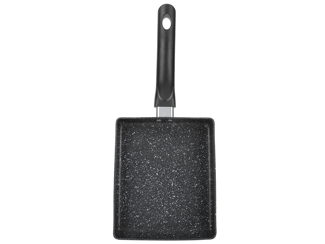 KOFIHETY Sartén Tamagoyaki, sartén japonesa para tortillas, mini sartén antiadherente con mango antiescaldadura, compatible con cocinas de gas y de inducción, 
