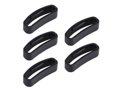 Hebilla De Goma Anticaída Con Anillo De Repuesto De 5 Piezas Para Correa De Reloj Inteligente Compatible Con Suunto Core Black