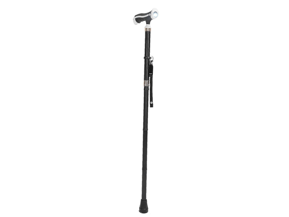 Bastón plegable para personas mayores, ajustable, fabricado en acero inoxidable.