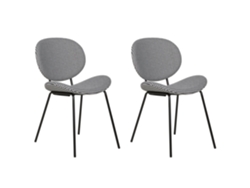 Conjunto de 2 cadeiras de refeição estilo retro BELIANI Luana de Poliéster Preto 50x52x80