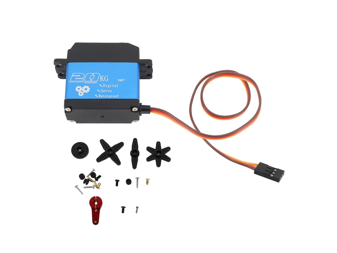 Servo Rc De Alto Torque De 20 Kg Con Engranaje Metálico Programable Para Coches, Barcos Y Robots, Dc4.8-6v