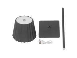 2026-lámpara De Mesa Inalámbrica Recargable Con Toque Regulable Led Luz Nocturna Para Dormitorio Sala De Comedor Negro