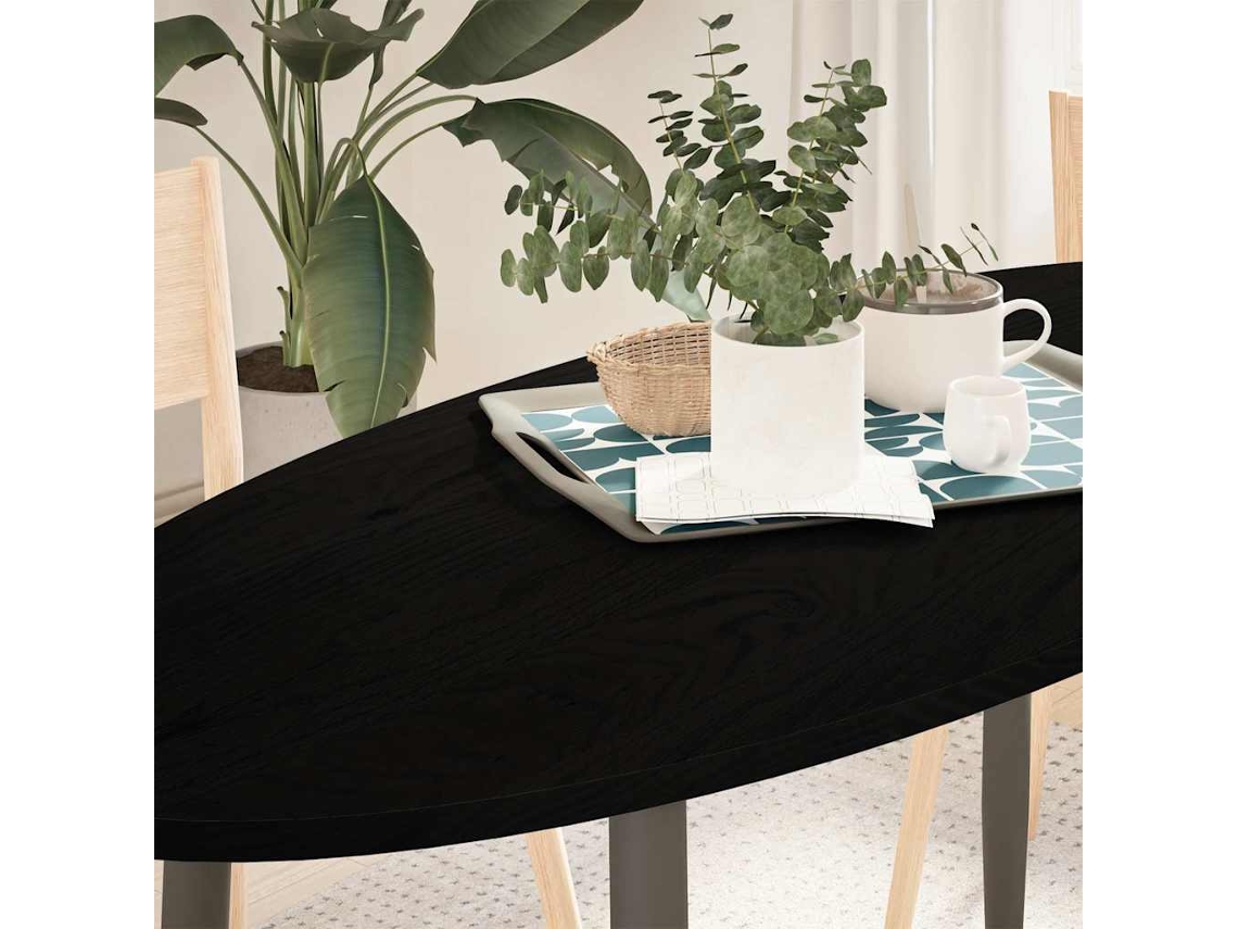 Tablero De Mesa | Superficie De Mesa | Tablero De Escritorio Ovalado Madera Maciza De Roble 140x60x2 Cm Wsd53744