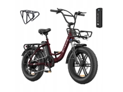 Bicicleta eléctrica Engwe L20 Boost 20 x 4.0 48v 13ah para desplazamientos urbanos, neumáticos anchos, color rojo