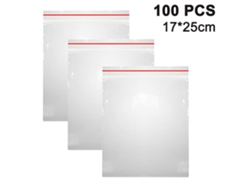 EIOORORRIY 100 Unidades De Sacos Em Plásticos Grossos E Transparentes, Reclosáveis Com Fecho Zip, Para Roupas, Calçados, Brinquedos