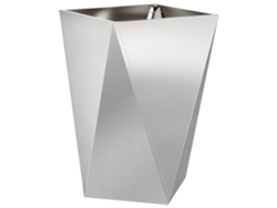 Jardinera | Maceta Plateado 50 X 50 X 75 Cm Acero Inoxidable