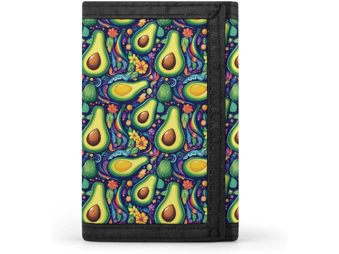 Cartera Compacta Poliéster Con Cremallera Para Hombre Diseño Estampado
