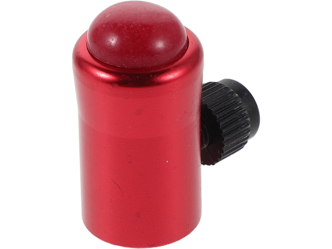 Soporte para diapasón musical de aleación de aluminio con base redonda de ágata roja vibrante.