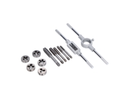 2026velora-12 Kit de herramientas manuales para roscado: taladro, martillo y terraja para roscado de vehículos y muebles.