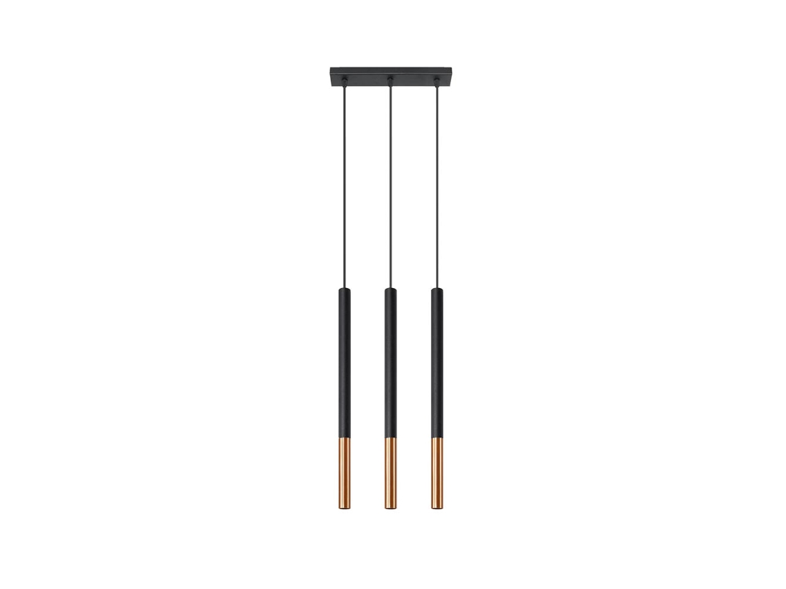Sollux Sl.0889 Lámpara Colgante Mozaica 3l Negro Cobre