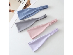 Diadema Yuysan con efecto de gel refrescante, banda elástica para yoga, gimnasio y running, antitranspirante, protección frontal y fijación del cabello, 4 unidades.