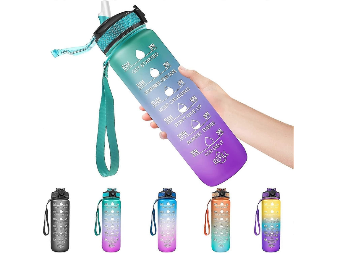 Botella De Agua Deportiva De 1l Rosewell (verde Violeta)