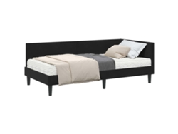 Maison Exclusive - Estructura De Cama Esquina Con Colchón 2 Pcs Negro Terciopelo