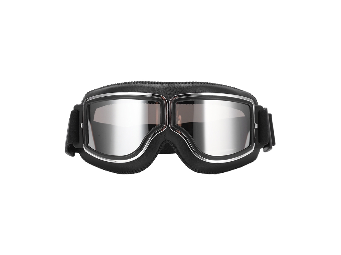 2026-gafas De Moto Protección Contra Viento Arena Ajustables Lentes Plata Marco Negro Motocross Outdoor