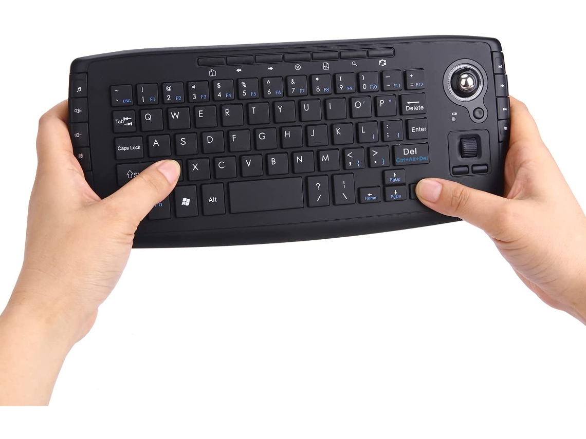 Teclado Inalámbrico Mini CUICH 2.4 Ghz Con Rueda Trackball (Inglés)